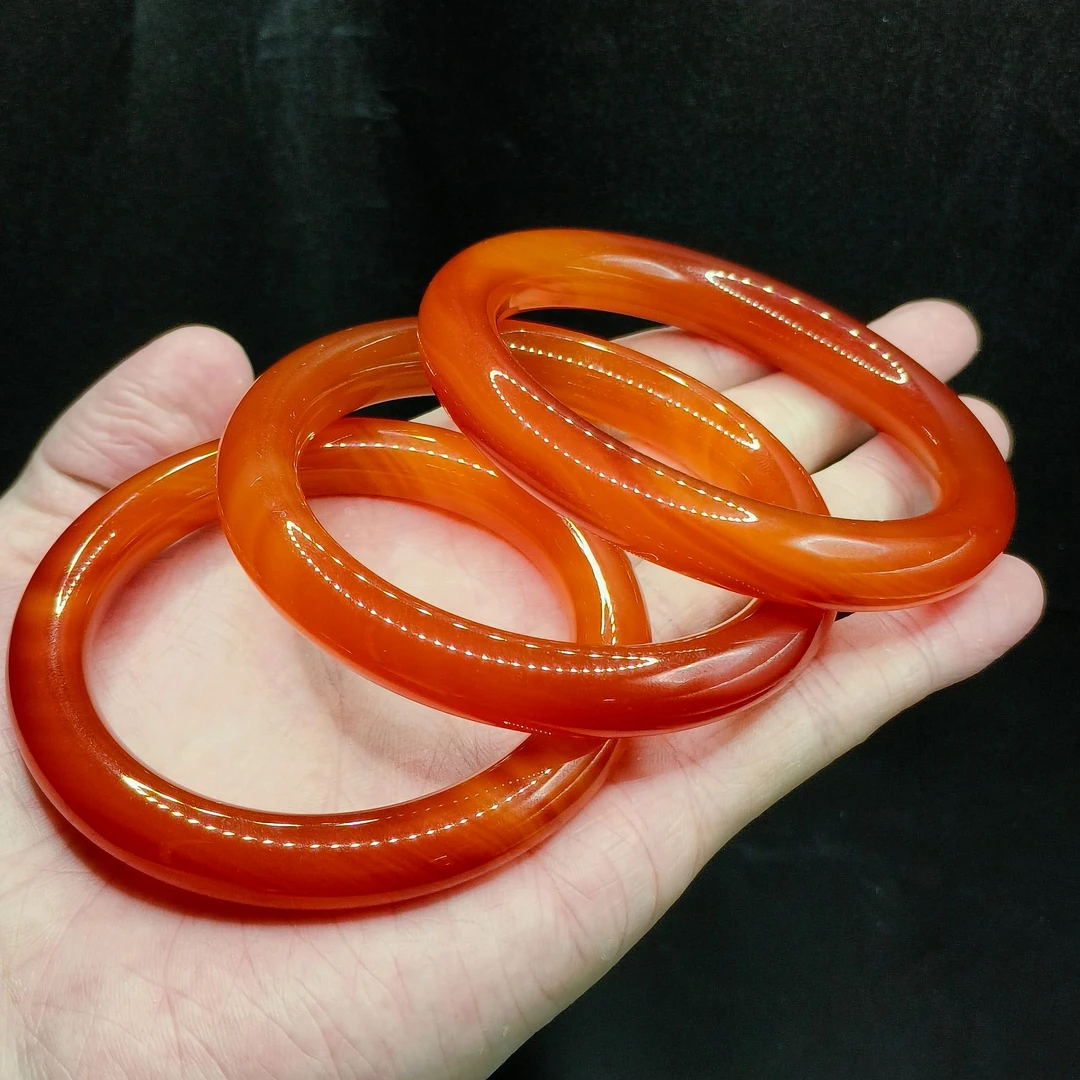 【东北哥精选】柿子红圆条手镯J7【多样性发其一】圈口52-64