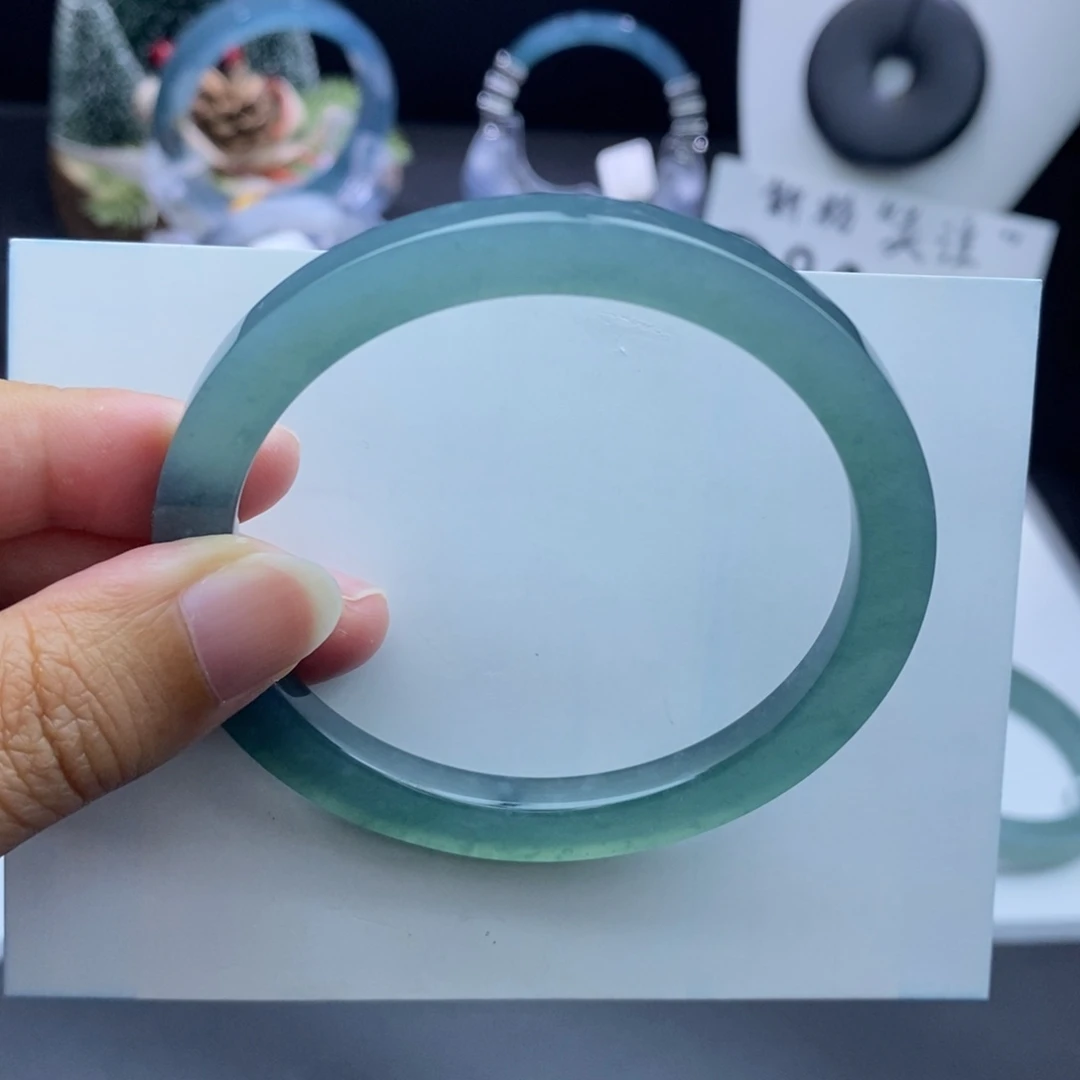 定制翡翠未镶嵌成品买断冰晴绿58