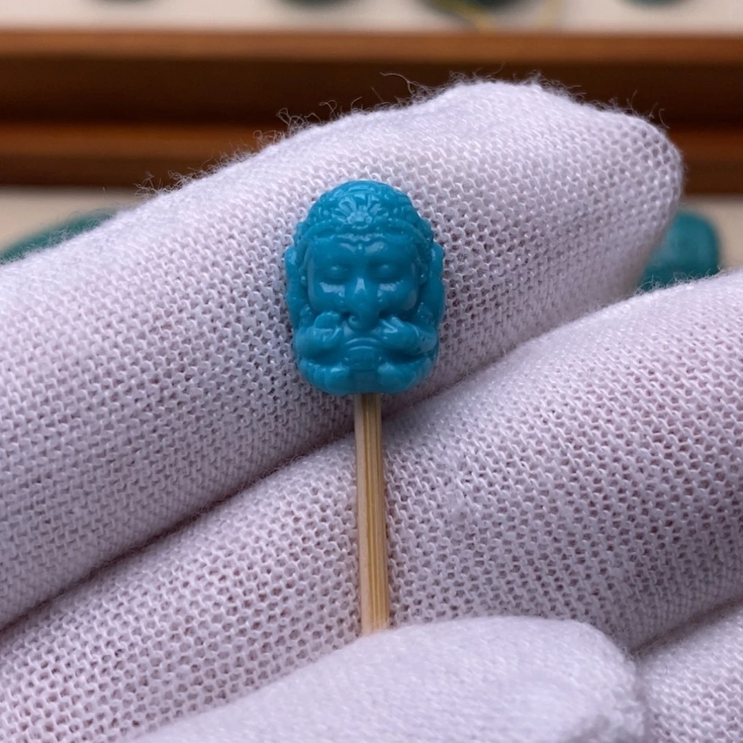 绿松石未镶嵌绿松石象神12.5*9.5