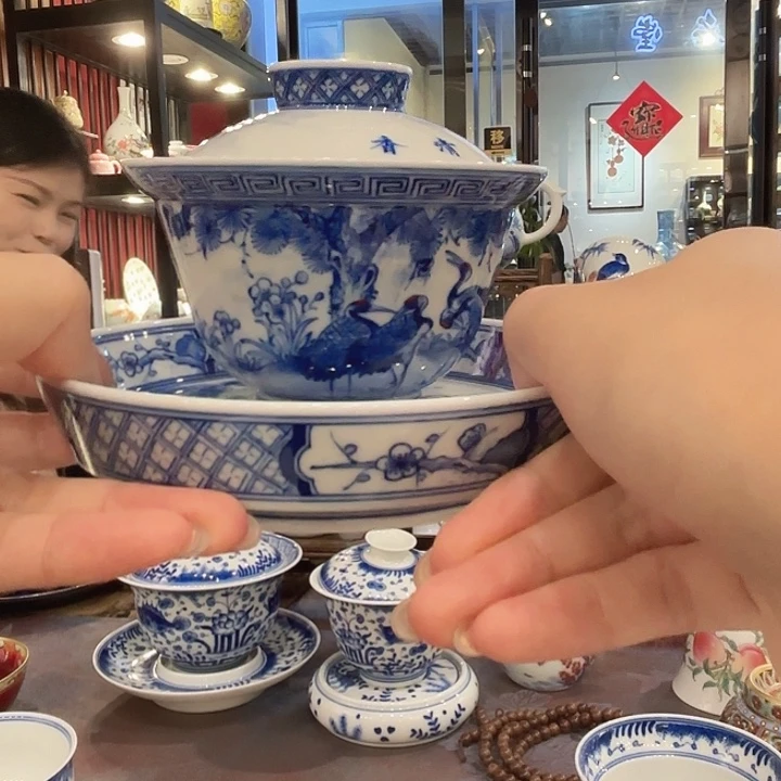 喜****?景德镇手工手绘六合同春