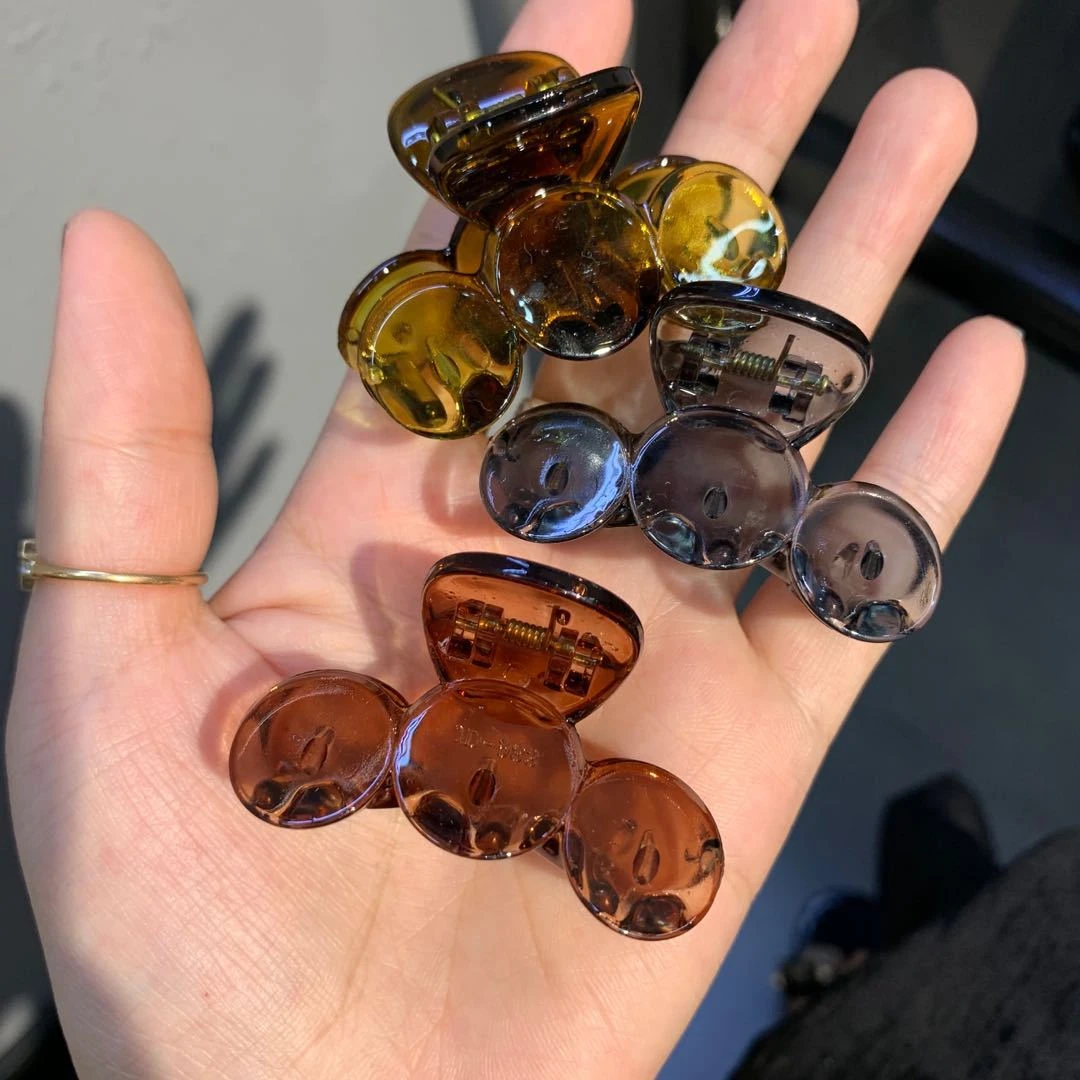 韩国东大门同款透明彩色简约刘海抓ins少女气质发夹头抓百搭发饰