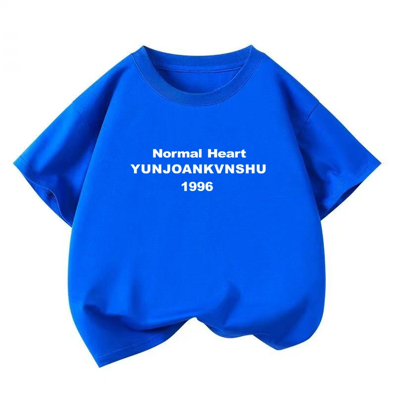 2025新款夏季短袖男童透气卡通T恤韩版圆领纯色中大童男孩洋气