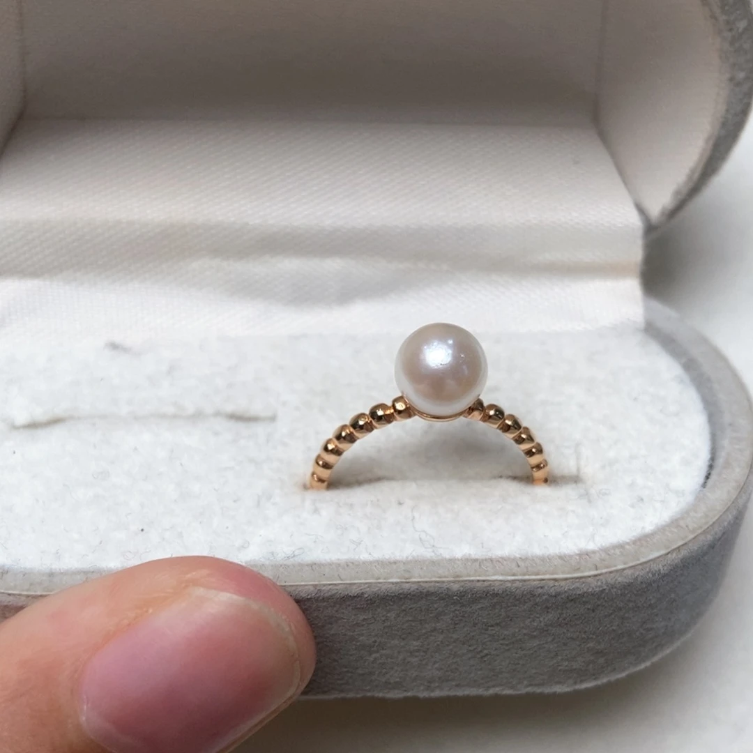 海水珍珠戒指银S925镶嵌