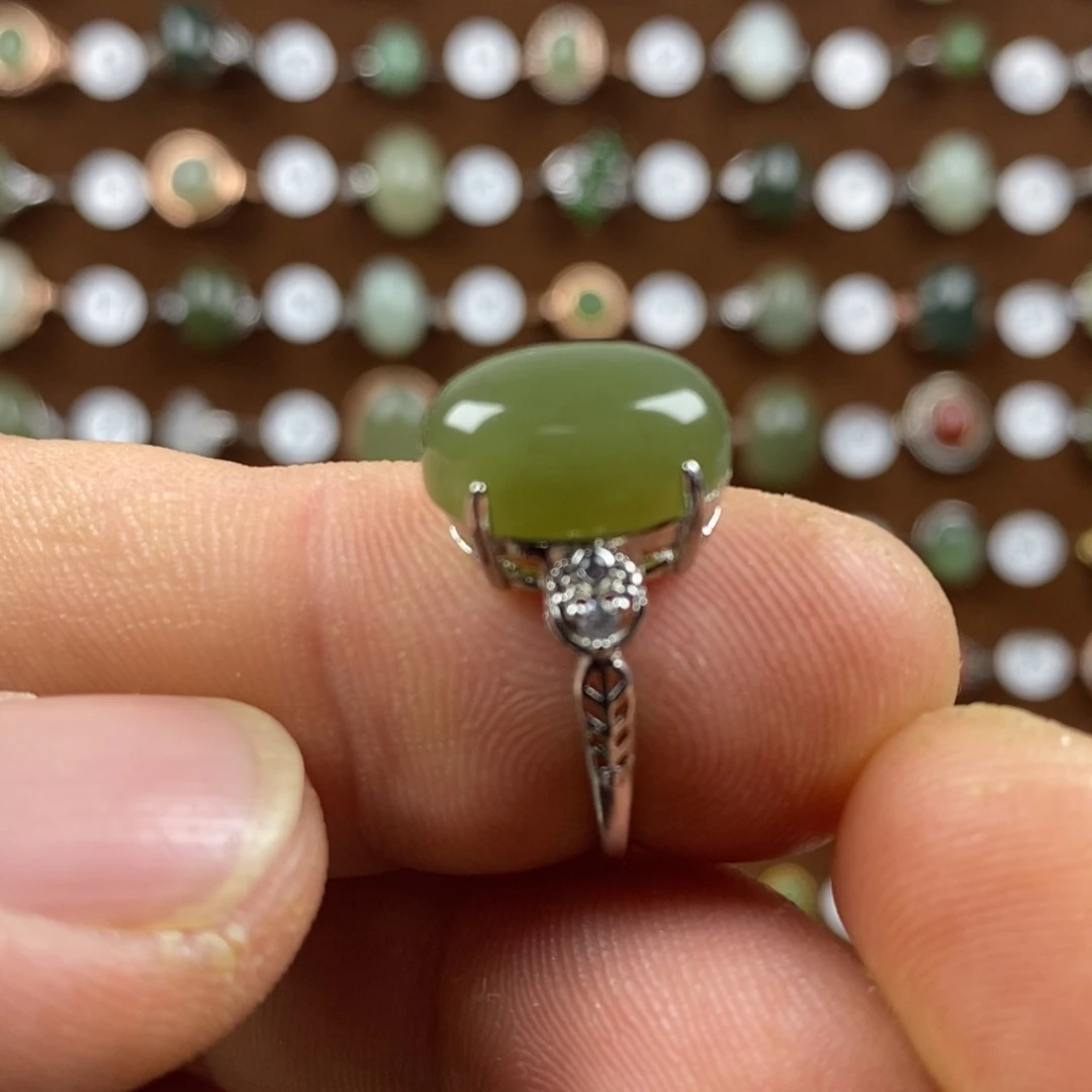 和田玉（青玉）戒指合金