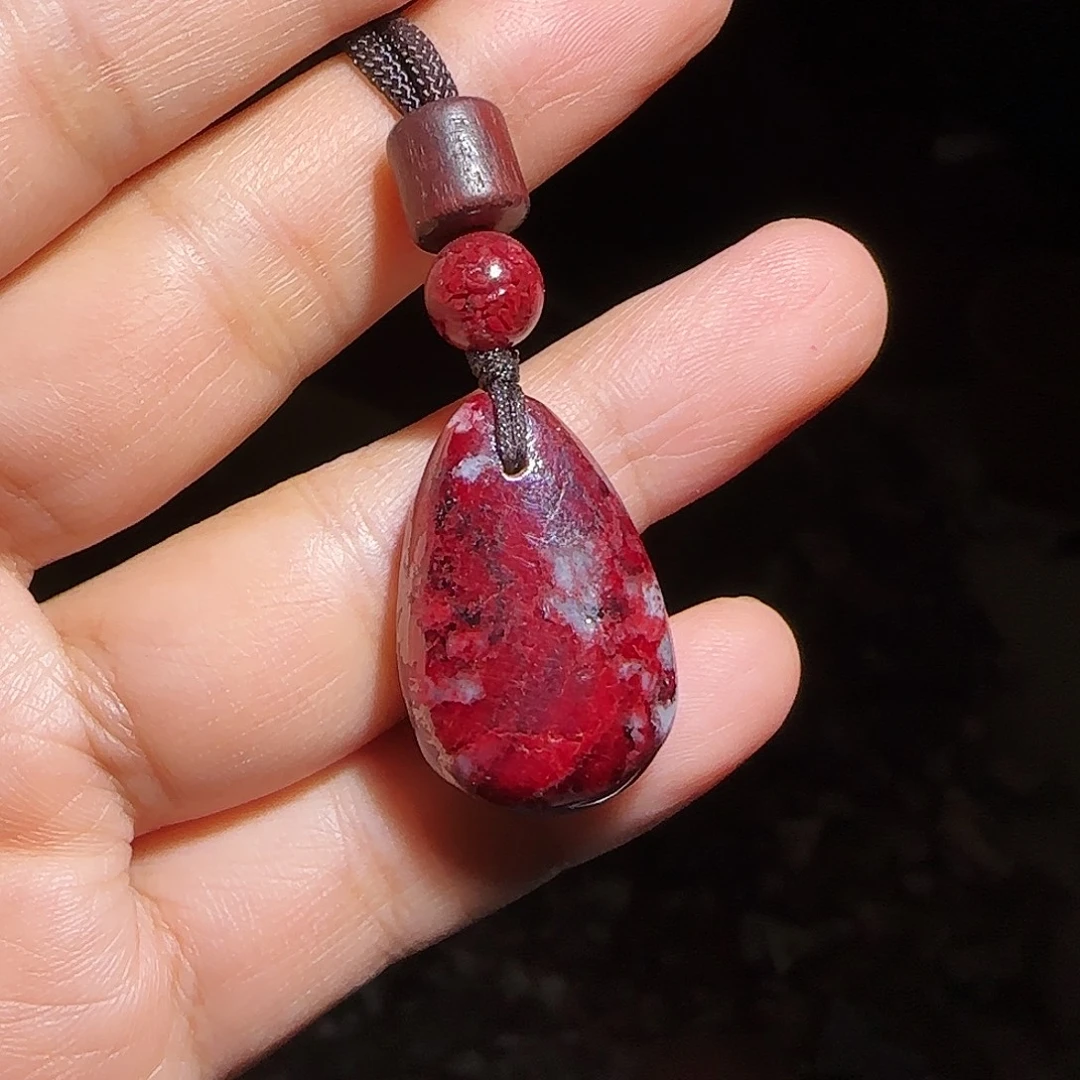 天然辰砂天然朱砂吊坠31