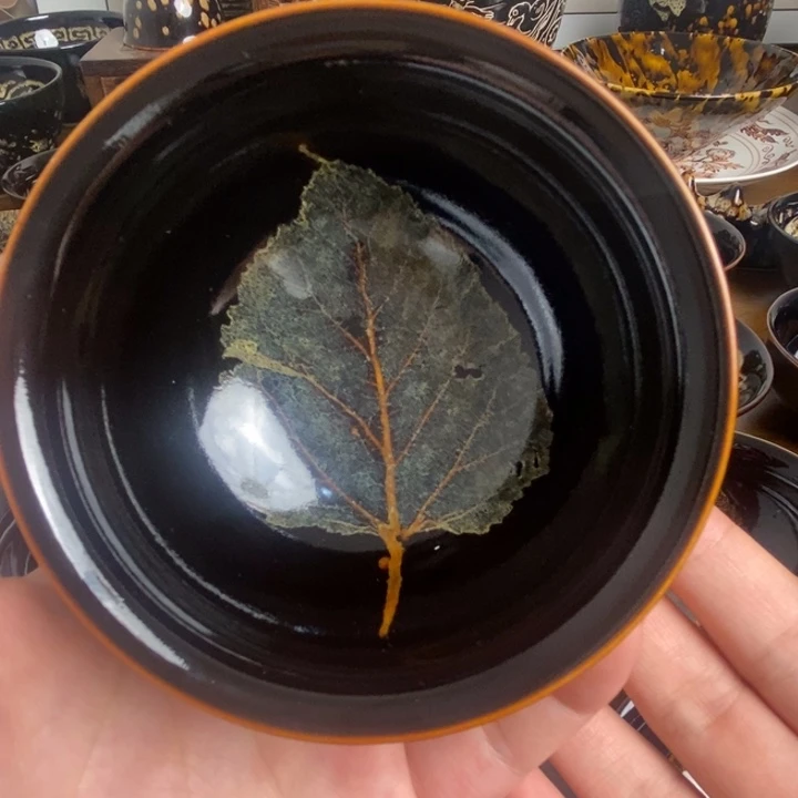 杯子吉州窑木叶盏