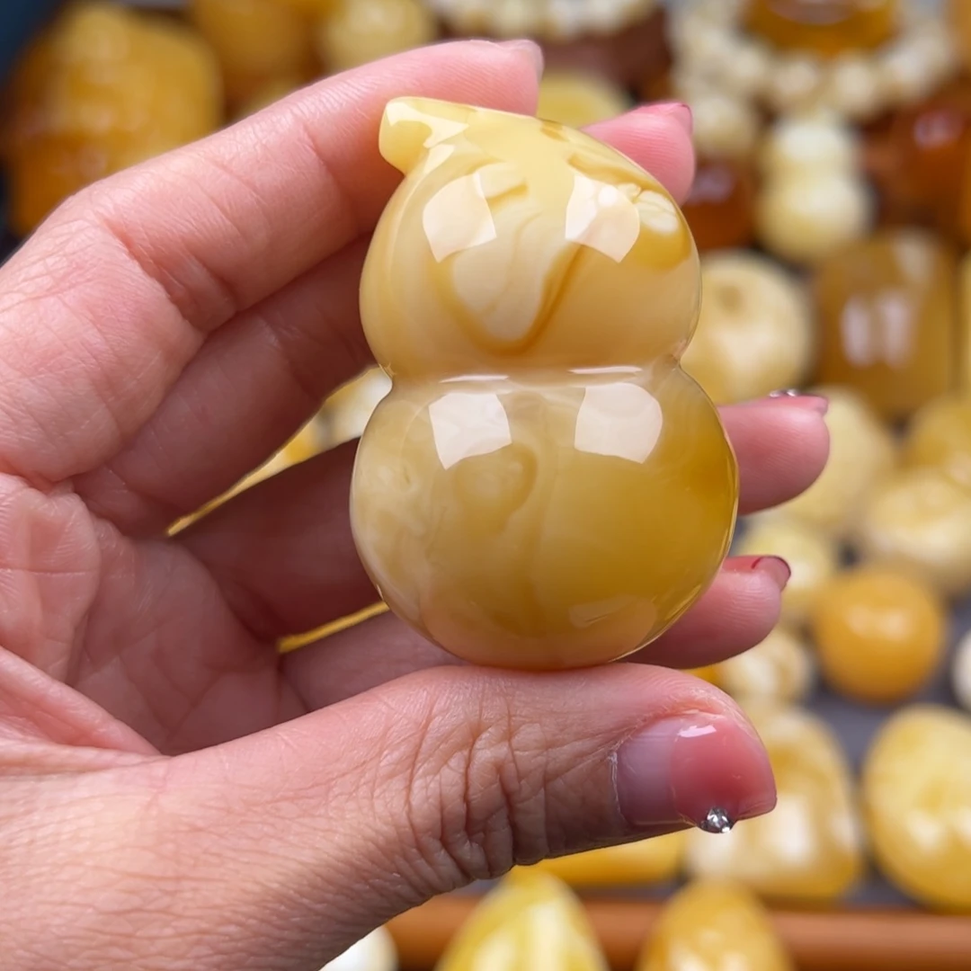 琥珀颈饰未镶嵌纯天然琥珀蜜蜡无优化
