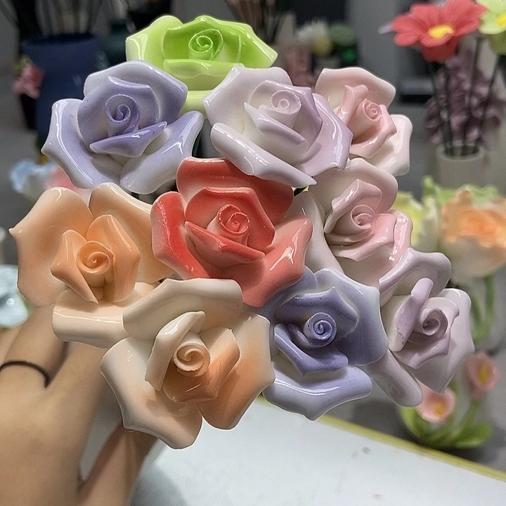 陶瓷纯手工捏花设计