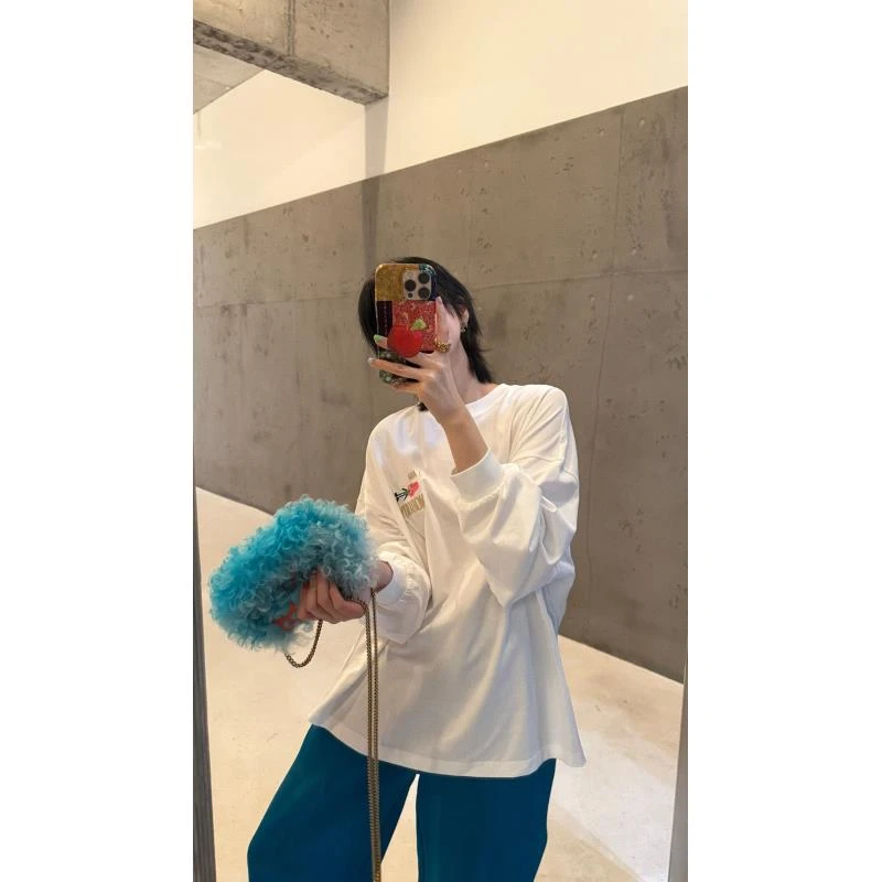 【彩色女孩】彩色女孩刺绣长袖T恤J25CX047