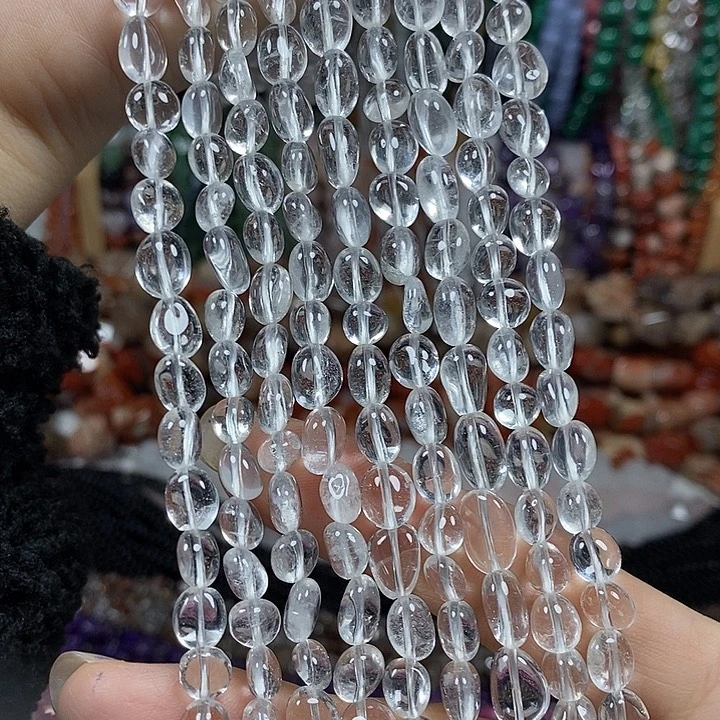 玛瑙/玉髓未镶嵌珠宝半成品天然白水晶一条