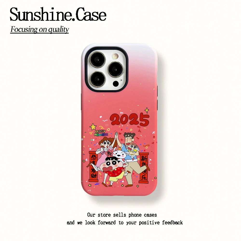 菲林二合一适用苹果华为vivo小米oppo手机壳新年小新16PRO/15