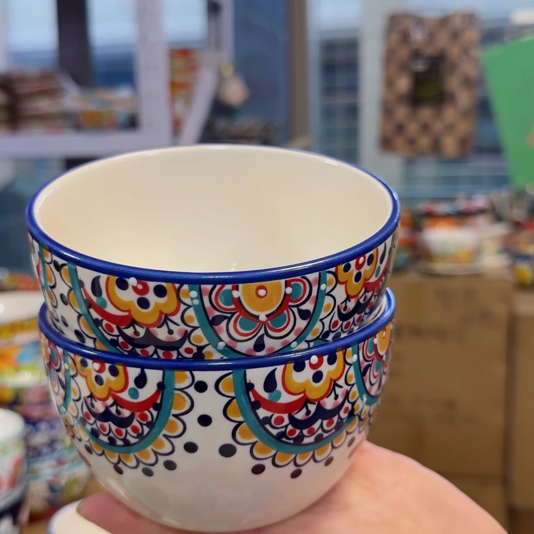 瓷片4.8英寸卡拉饭碗2只