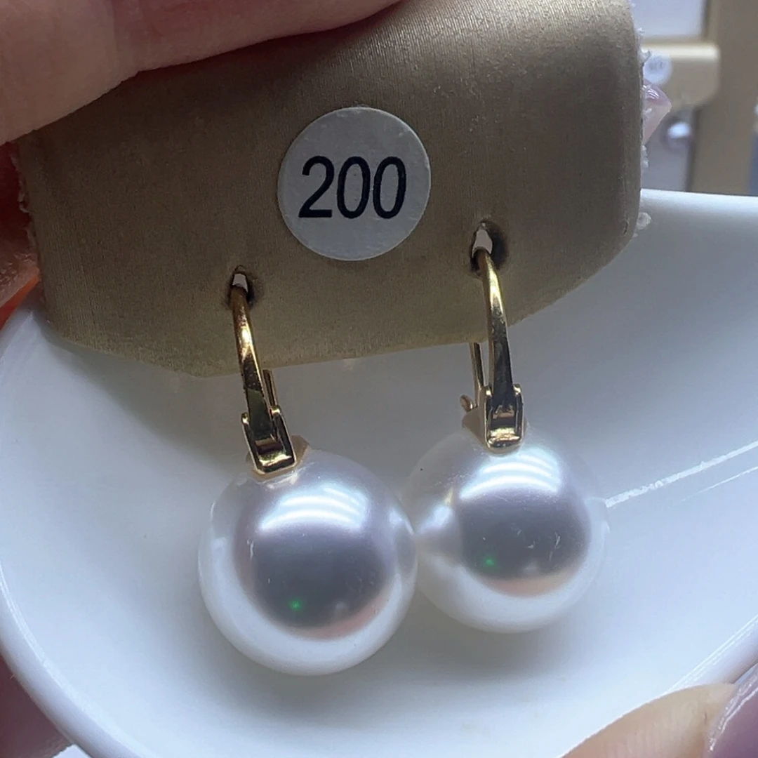 银S925镶嵌淡水珍珠耳饰