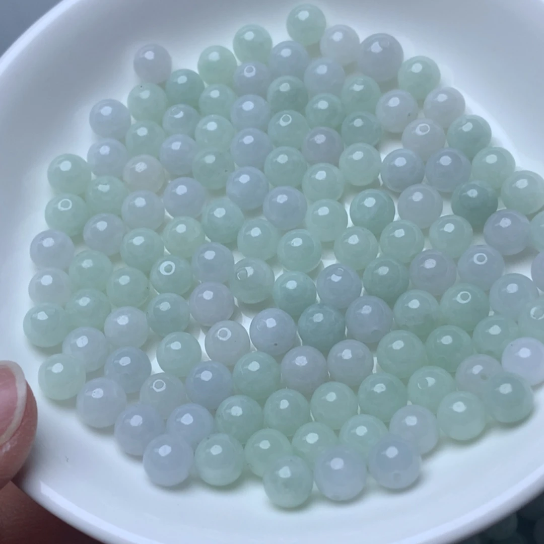 翡翠散珠卡6.3冰绿白30个