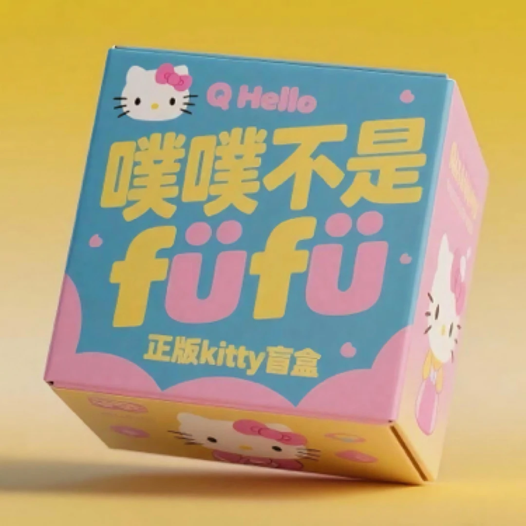 正版 kitty 盲盒 可爱包包挂件 钥匙扣 噗噗不是fufu