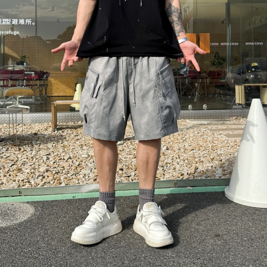 【PZ】2025夏季新款晕染美潮工装短裤