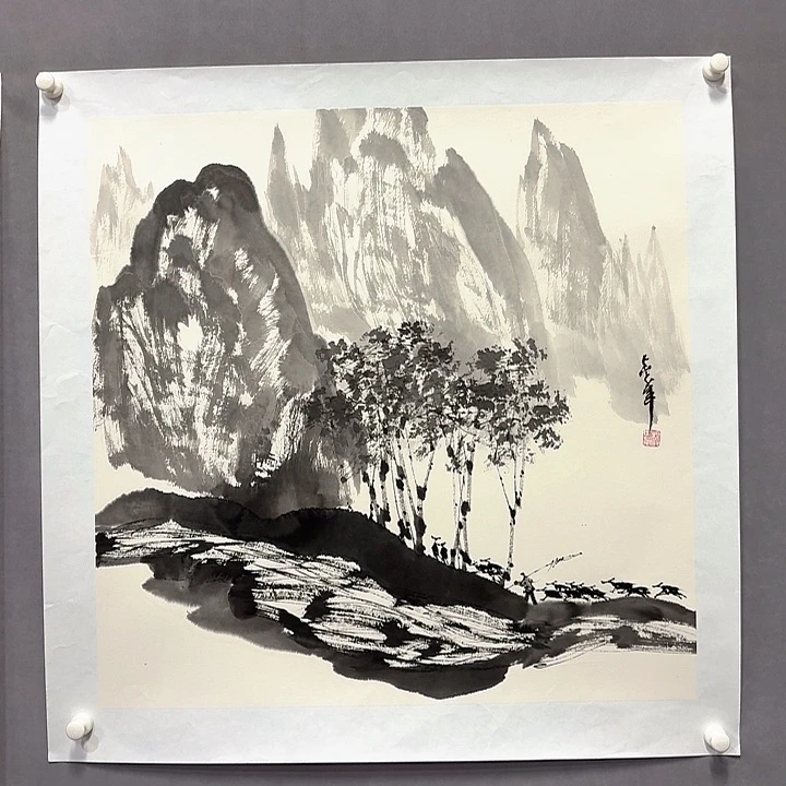 国画亲笔手绘放心去藏