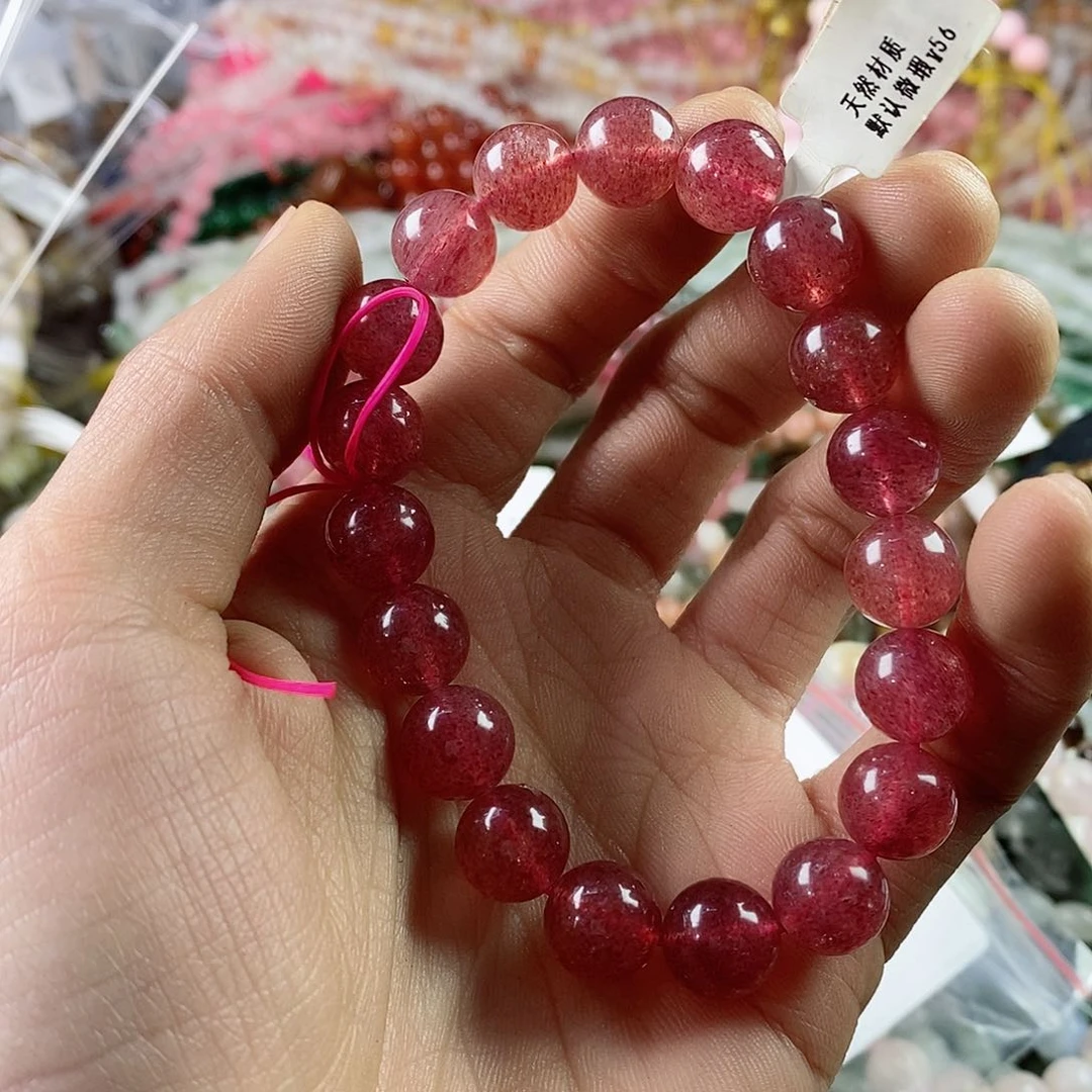 玛瑙/玉髓珠宝半成品合金糖*吞一条草莓晶A67
