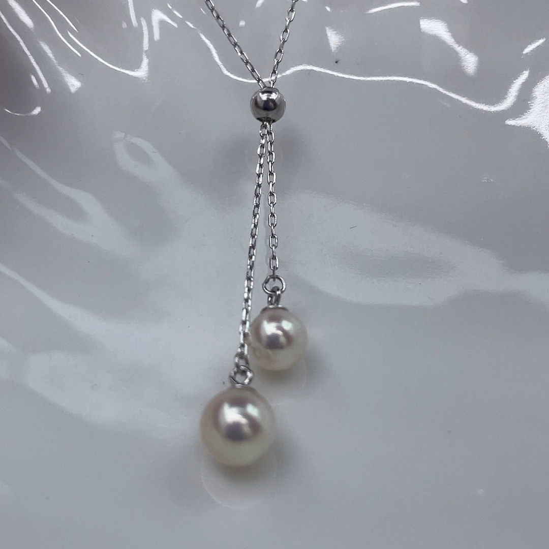 颈饰银S925镶嵌海水珍珠