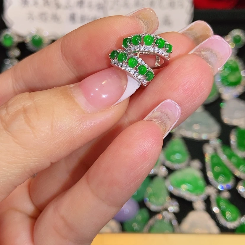 【闪购商品】未镶嵌翡翠耳饰天然翡翠