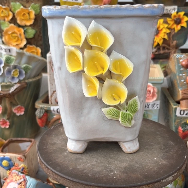 紫砂花盆粗陶材质多肉花盆