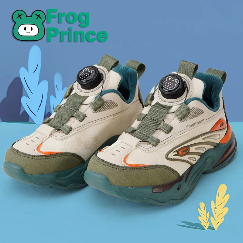 青蛙王子春季新品男女同款运动鞋透气儿童透气户外舒适轻便高端