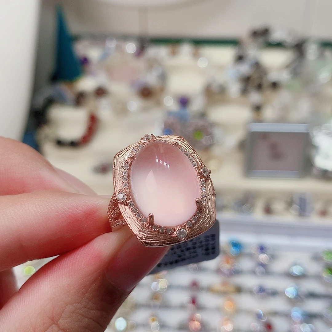 水晶银S925镶嵌戒指