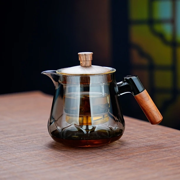 新一代磁吸飘逸杯泡茶壶全玻璃家用一键茶水分离泡茶壶茶具创意