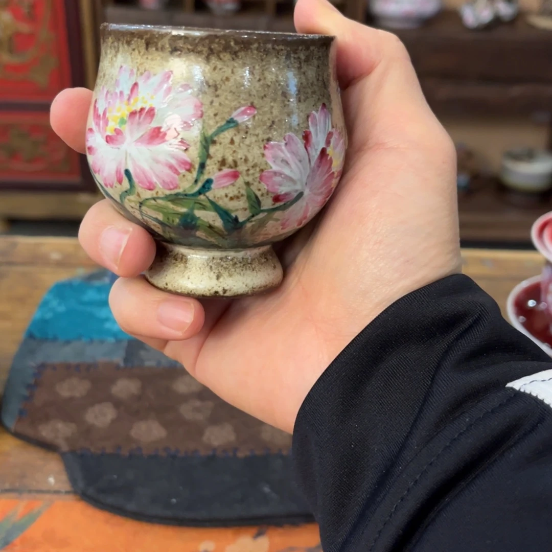 柴烧手工手绘陶瓷