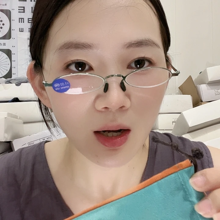 便携金属100绿色老花镜