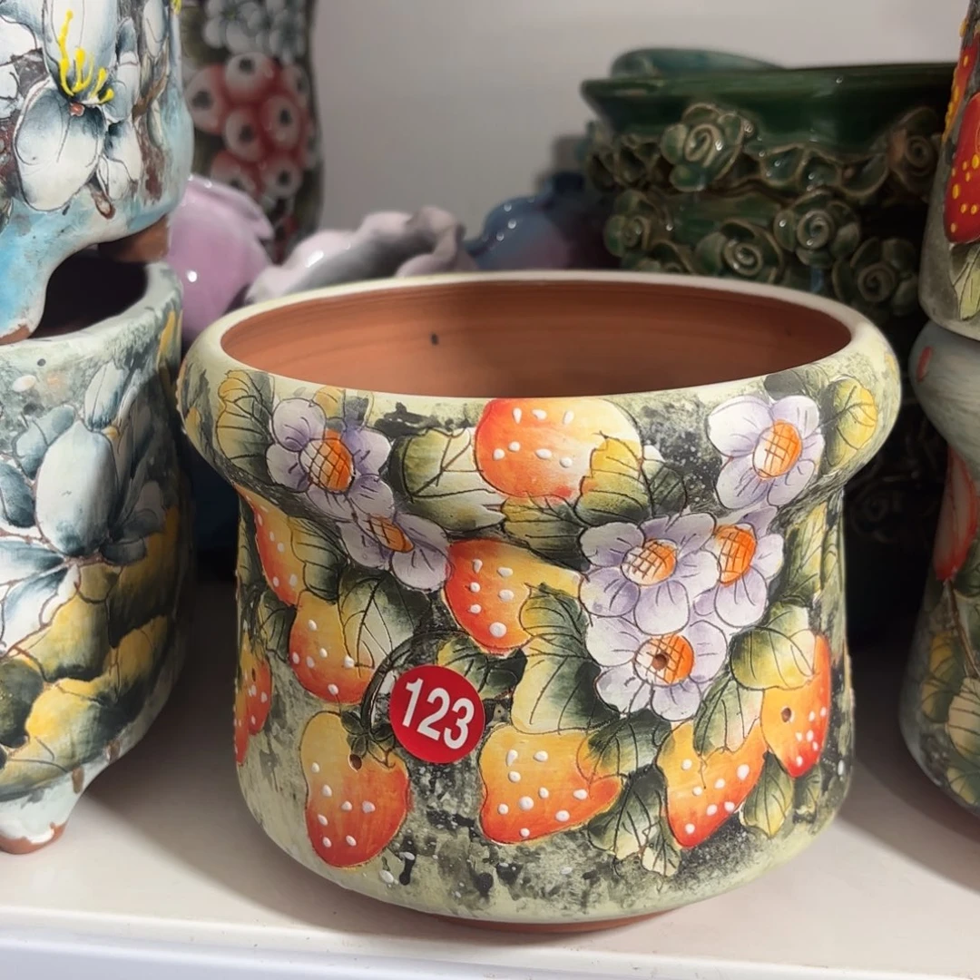 景德镇手绘花盆陶瓷14/12