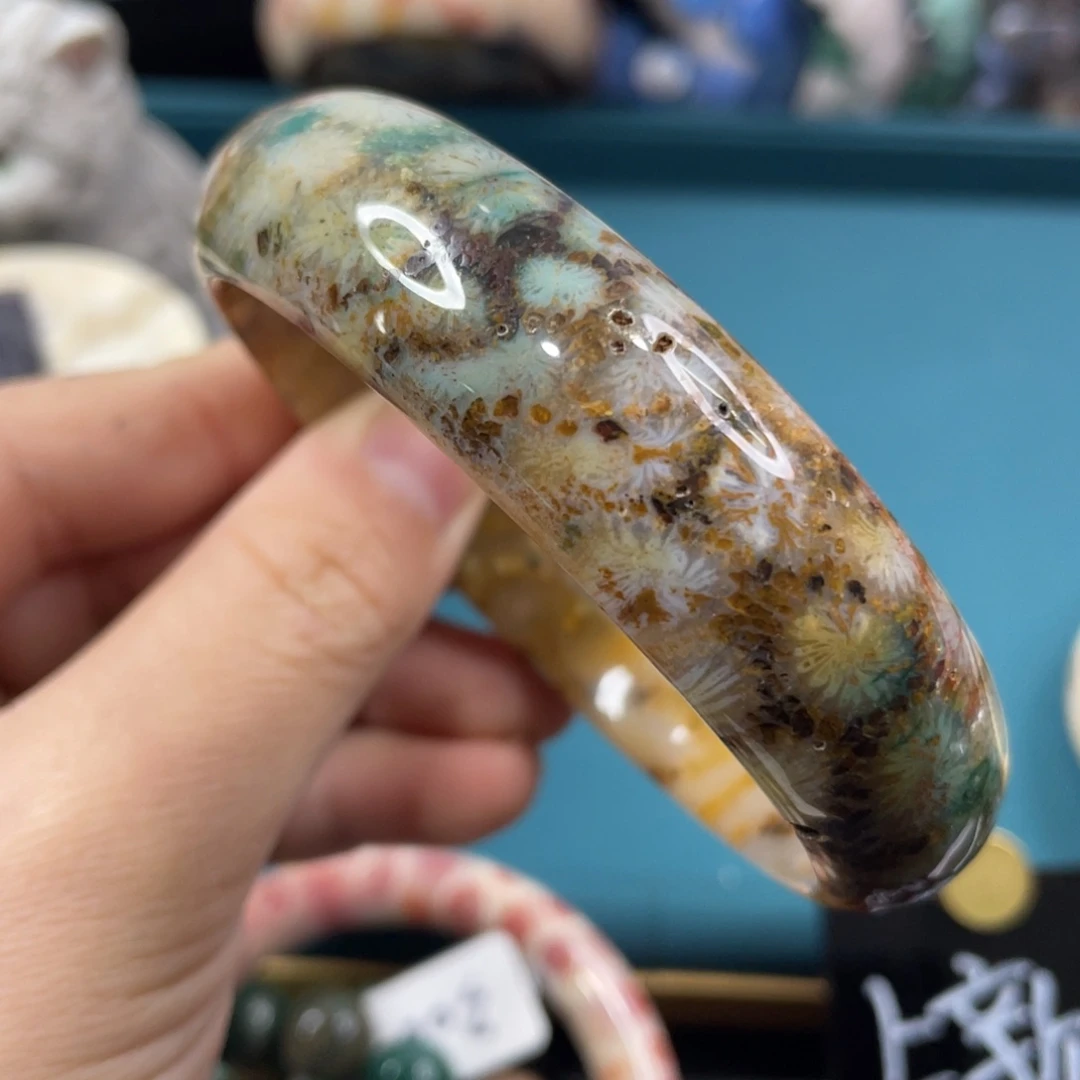 未镶嵌手镯硅化玉