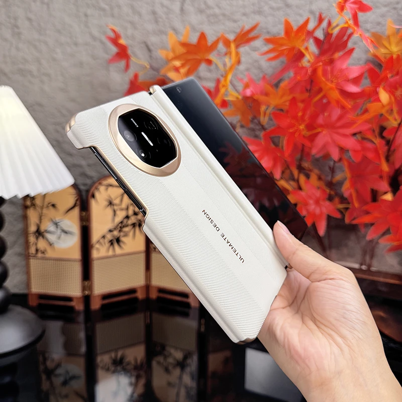 适用华为Matex5/matex6手机壳秒变XT真皮压纹双中轴全包防摔高档