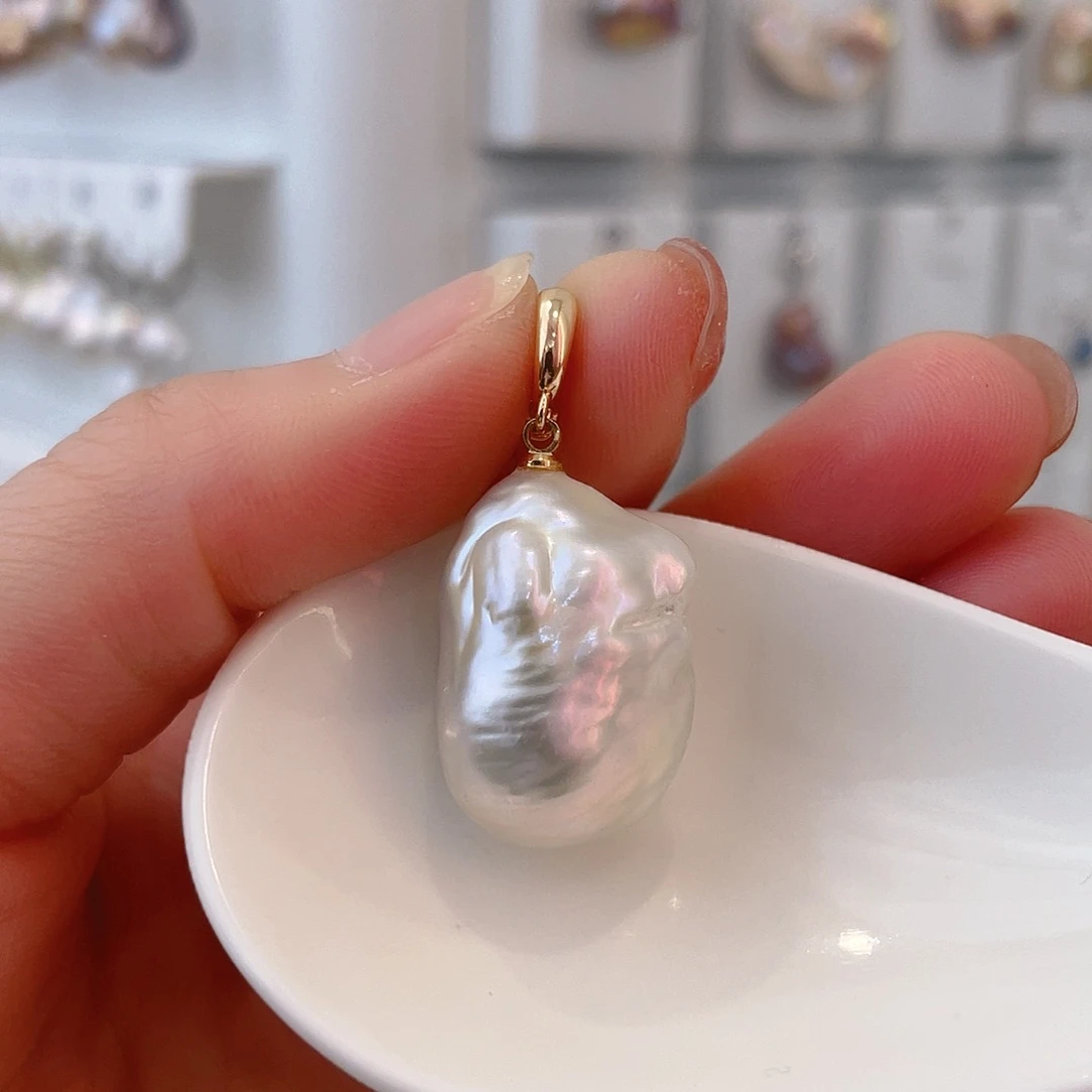 淡水珍珠颈饰银S925镶嵌