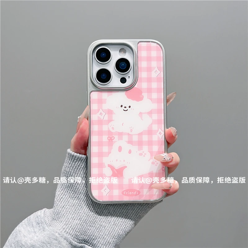 电镀大孔相框玻璃适用苹果iPhone17手机壳16promax潮15/14/13新款