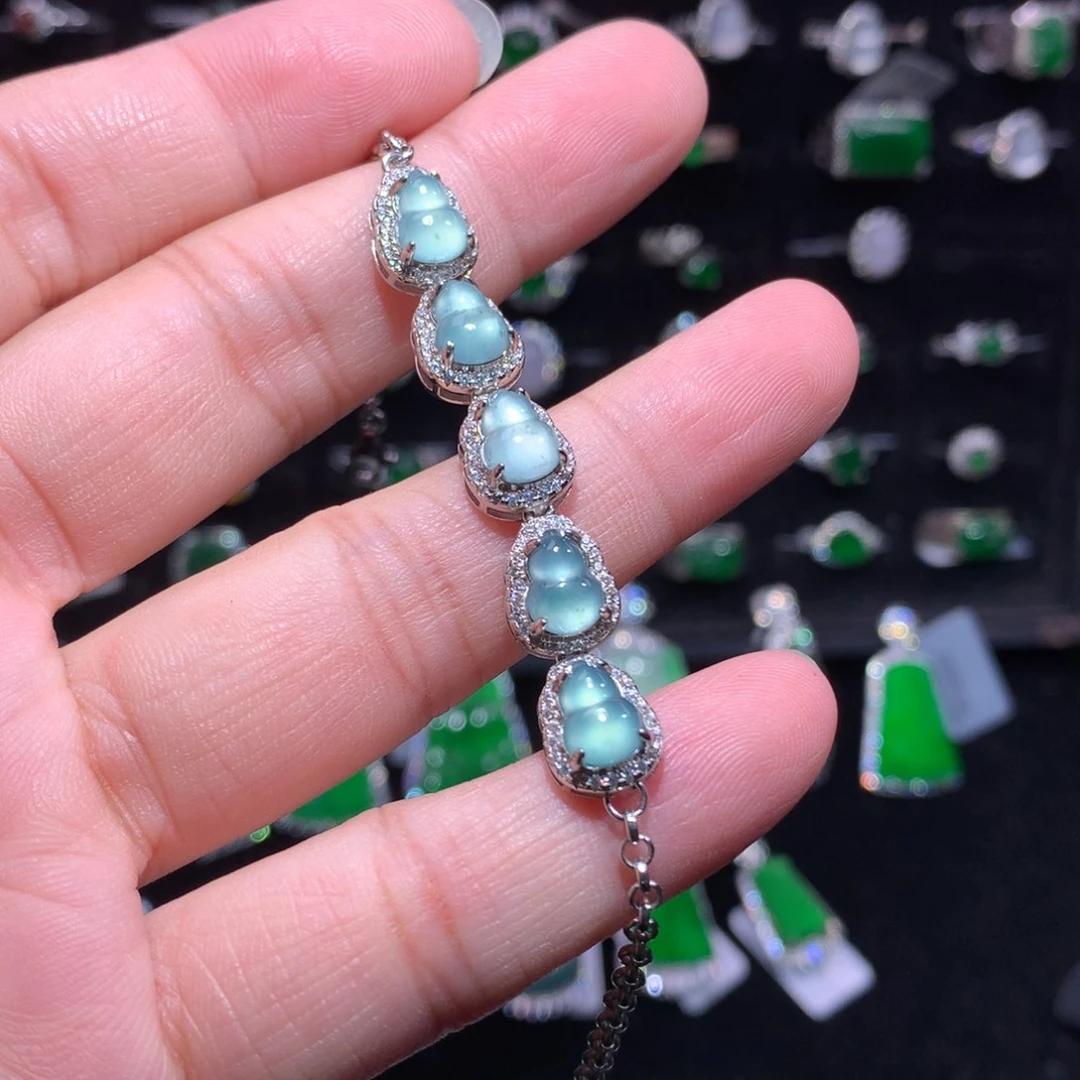 翡翠银S925镶嵌颈饰翡翠