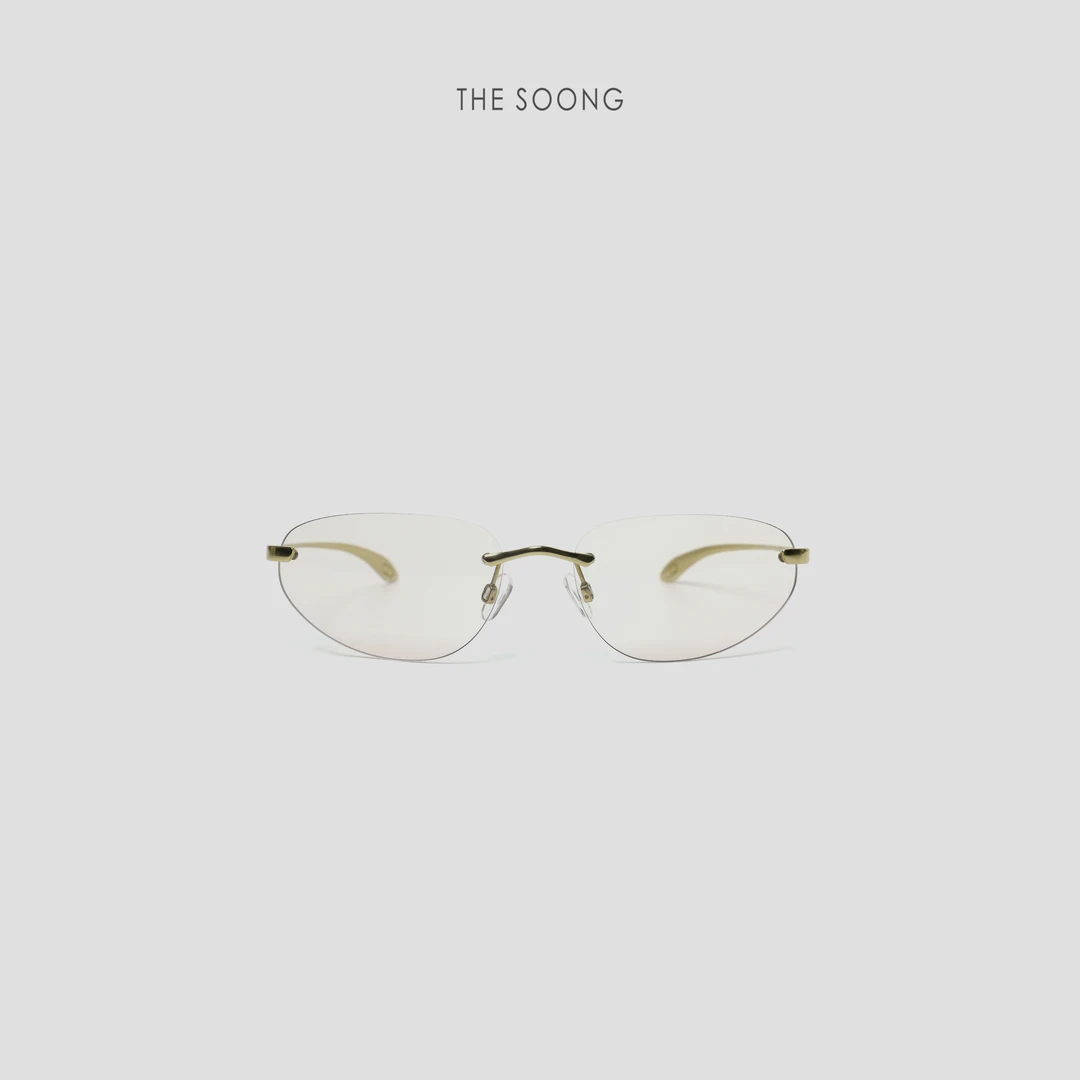 THESOONG|"等麻了"超轻纯钛极简风百搭无框太阳眼镜HWZB6869