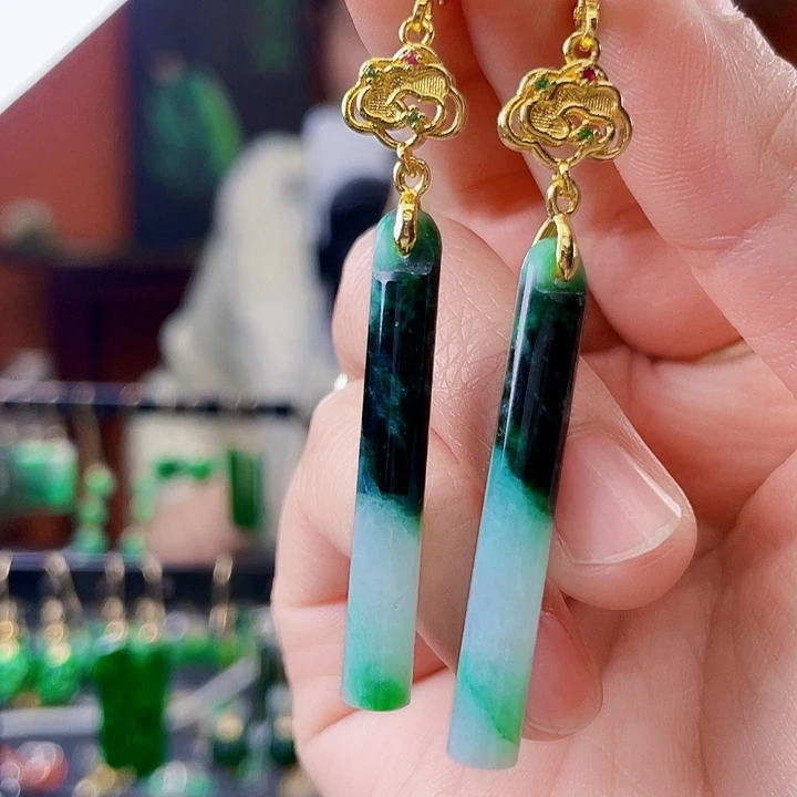 翡翠未镶嵌耳饰饰品