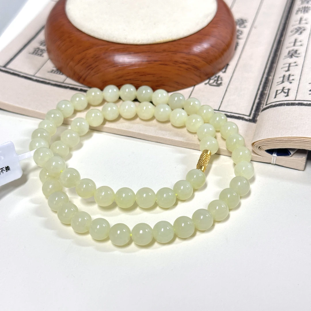 【真石】和田玉黄口女神链8mm ZSA117BGI005