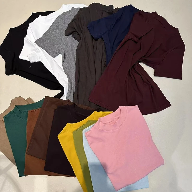 WY《姚家优麦汇》Y1171早春款圆领设计感时尚百搭短袖显瘦上衣款女