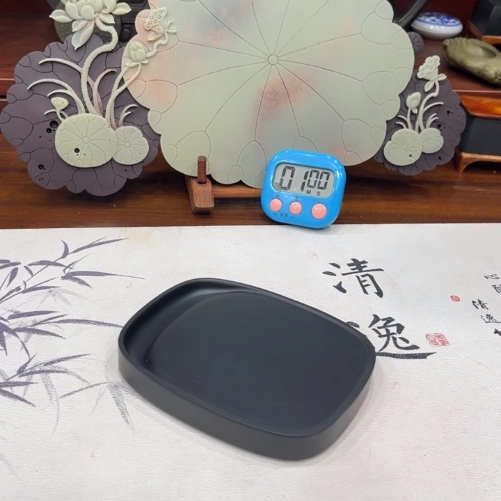 逸*黑玉岩刀锋砚