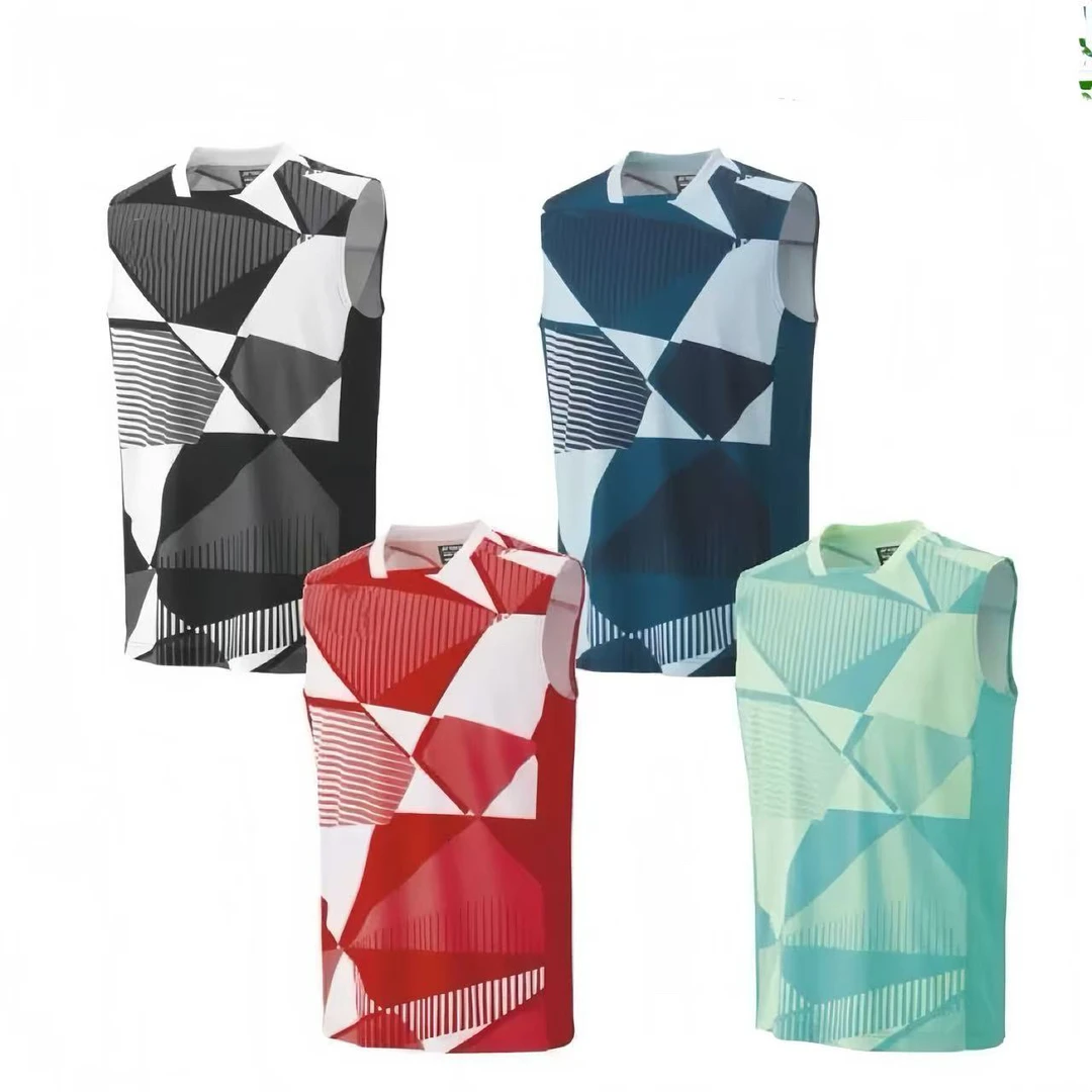 2025新款马来西亚韩国队羽毛球服大赛服无袖运动背心速干吸汗短袖