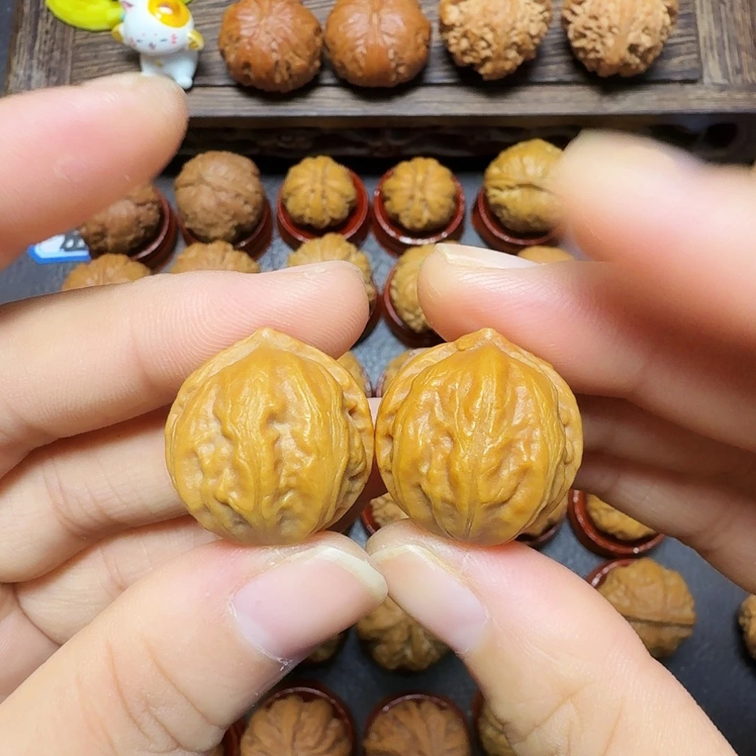 南***野把件文玩核桃22尺边肚同尺小八棱