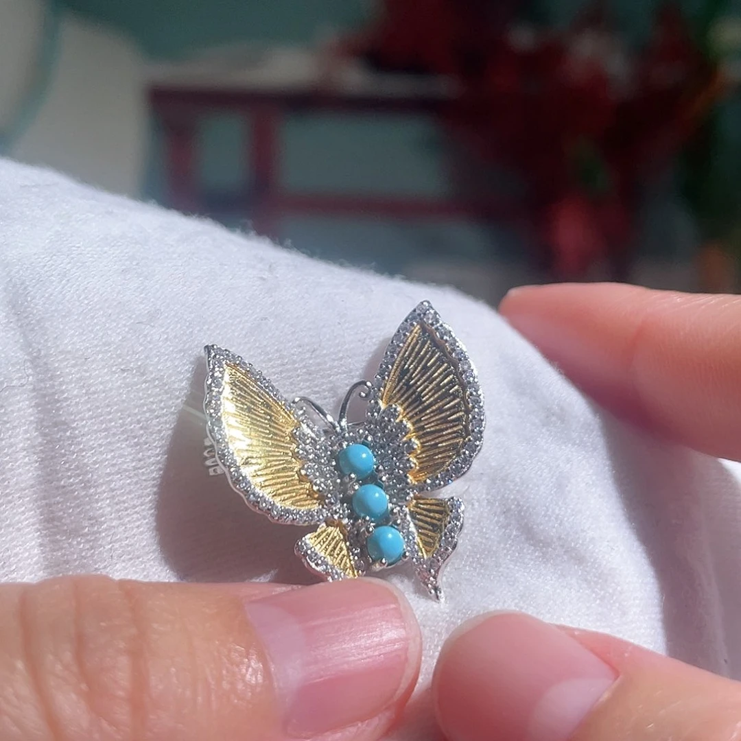 绿松石配饰银S925镶嵌