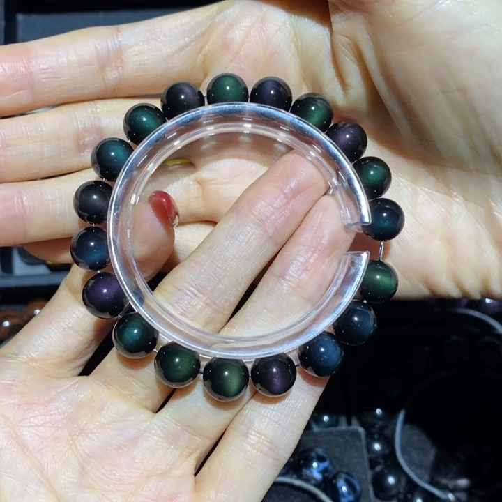 黑曜岩手链未镶嵌碧***?