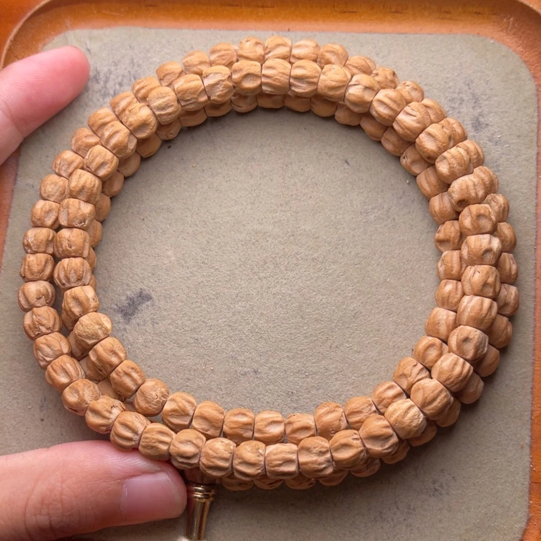 手串柏香籽/百香籽 粉油皮 莲花多棱鬼脸 7.5