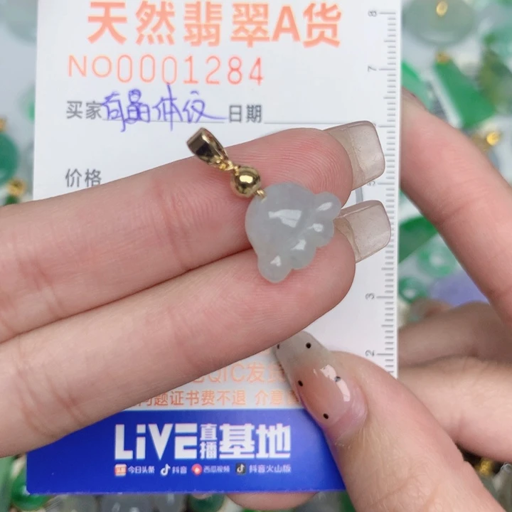 翡翠未镶嵌颈饰猫