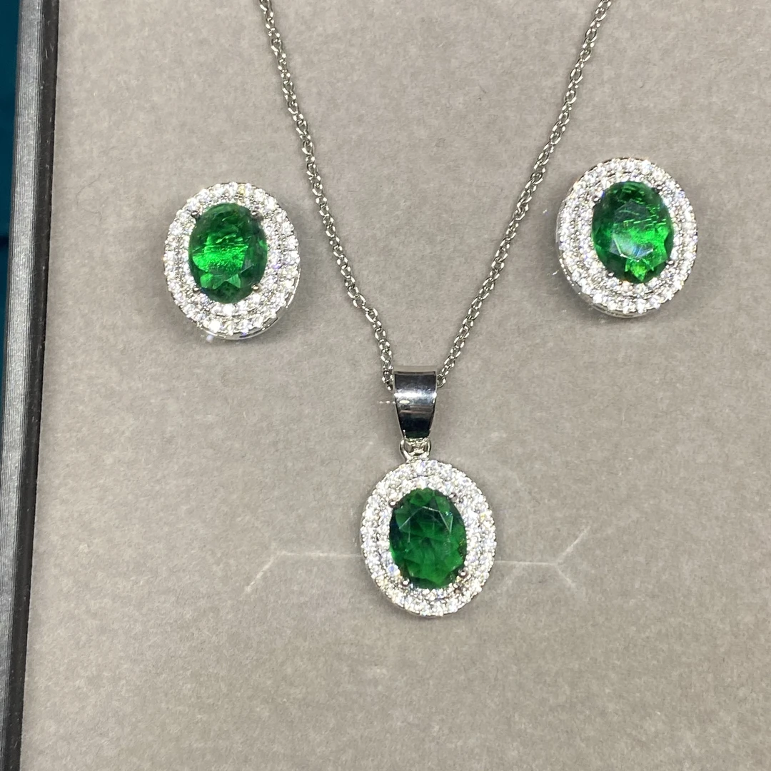 【南非库里南】NFKLN 高端奢华定制 绿色圆包豪镶套装 888