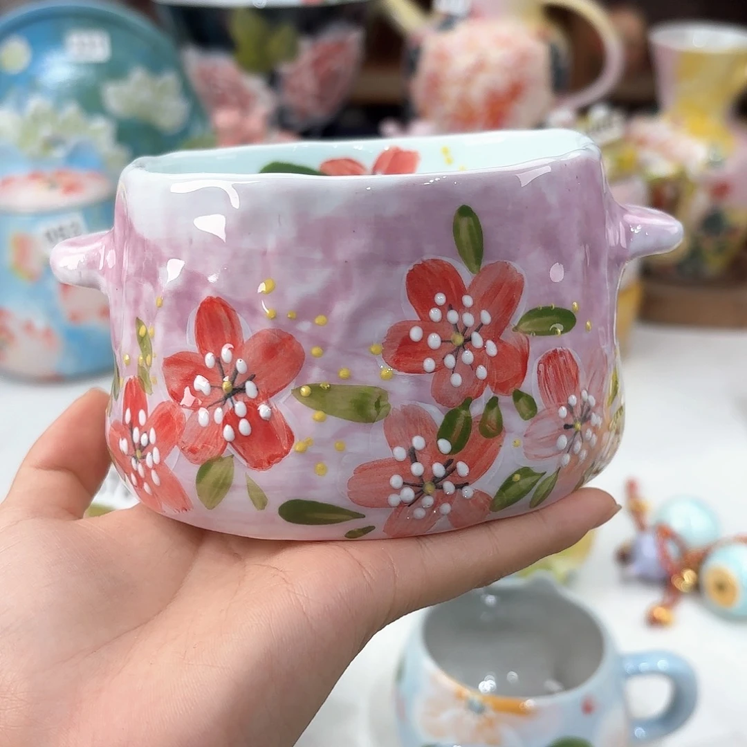 景德镇手绘高温釉下彩陶瓷茶具