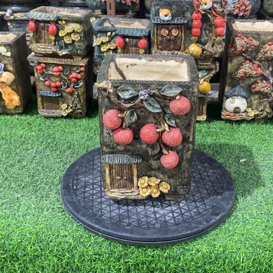 红陶青藤花器多肉花盆